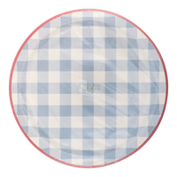 Hamptons Chambray Gingham Paper Plate