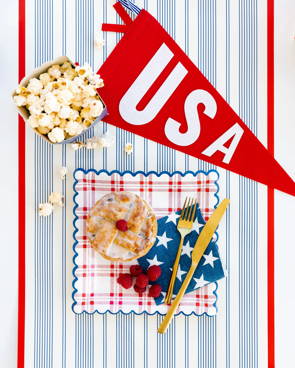 Navy Star Cocktail Napkin