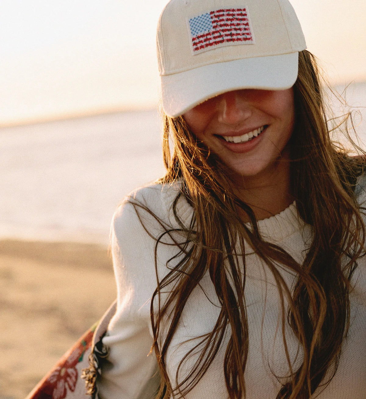 Americana Baseball Cream Hat