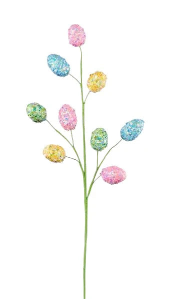 29" Easter Egg Spray Irridescent, Assorted