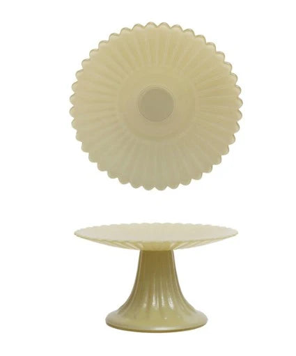 6.5" Yellow Cake Stand/ Pedestal