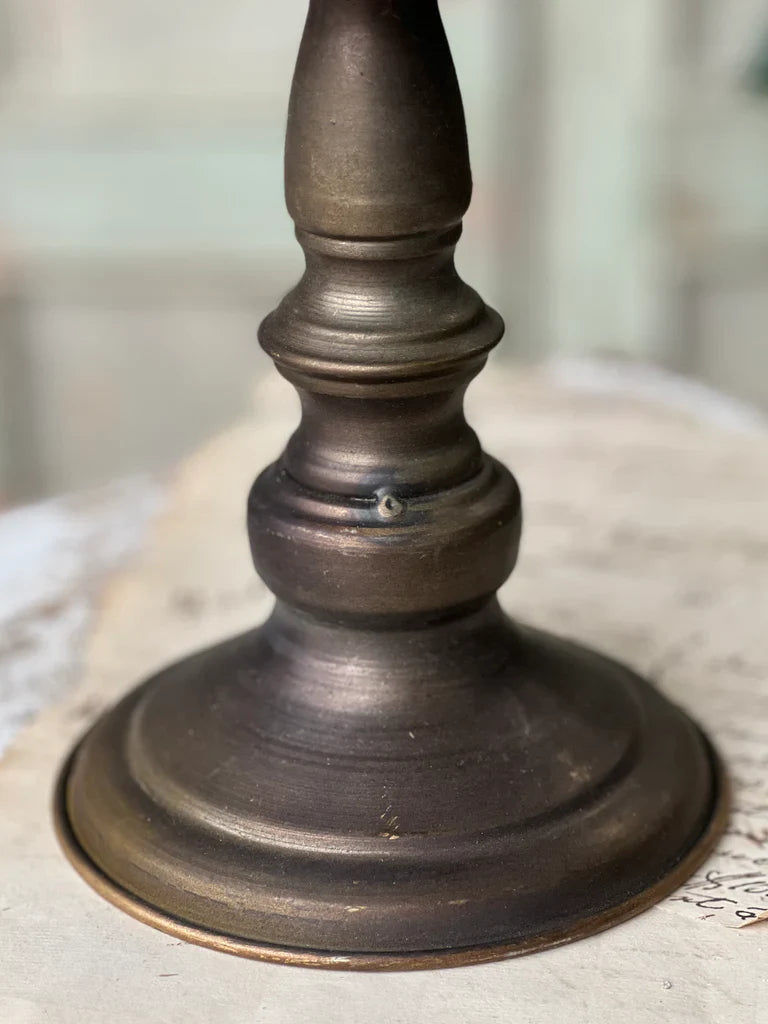 12" Antique Brass Henley Candleholder