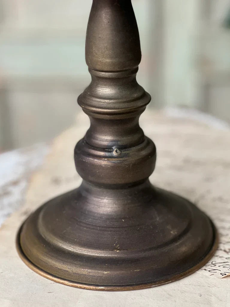 9" Antique Brass Henley Candleholder