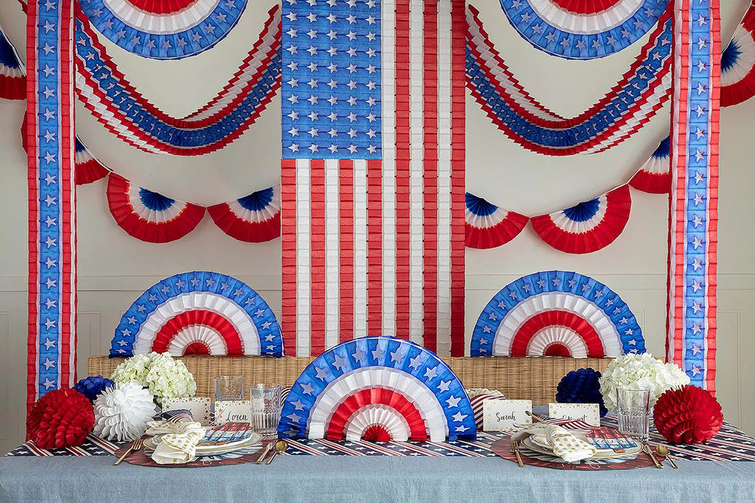 Honeycomb Patriotic Star Garland