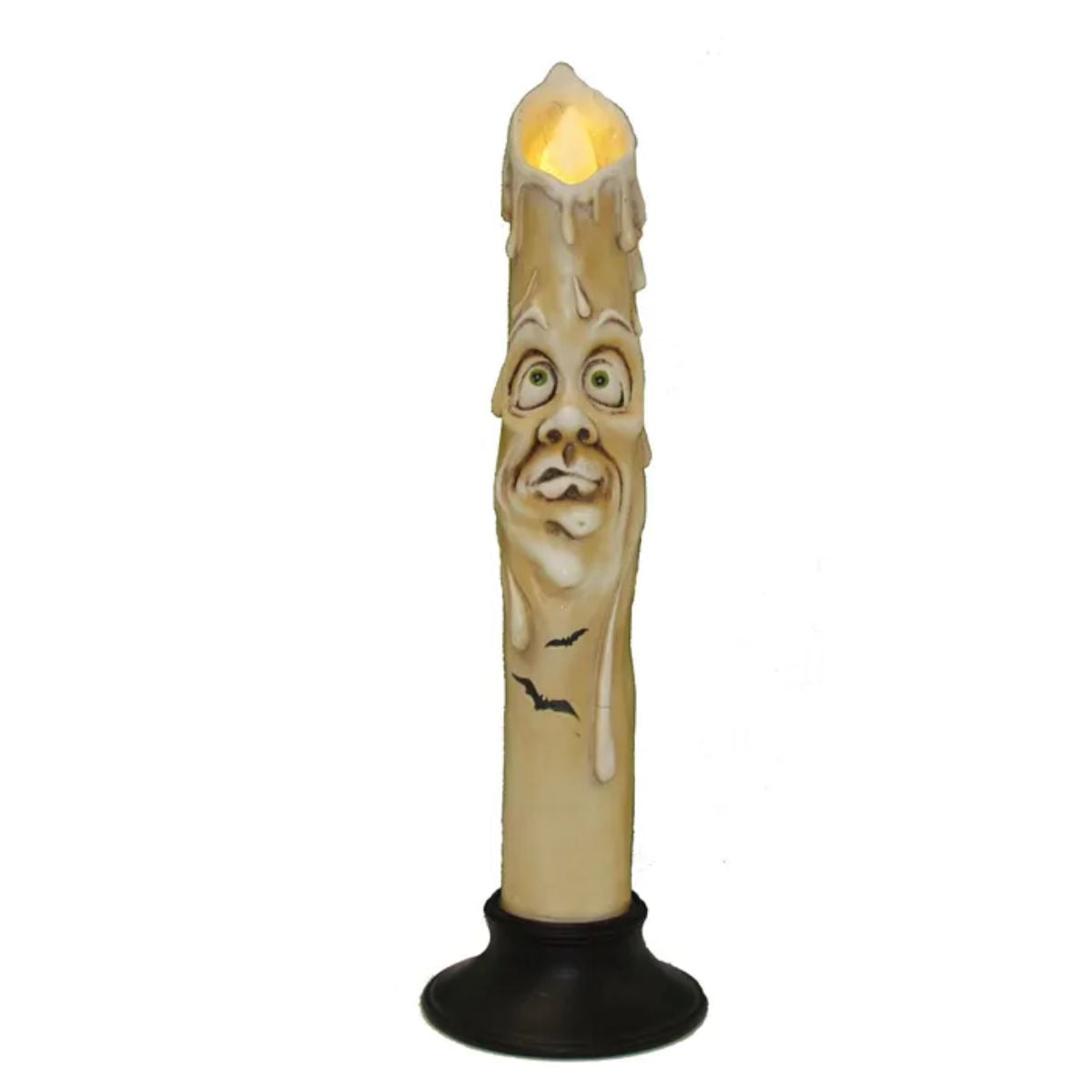 12.5" LED Ghost Face Candle in Cream Assorted