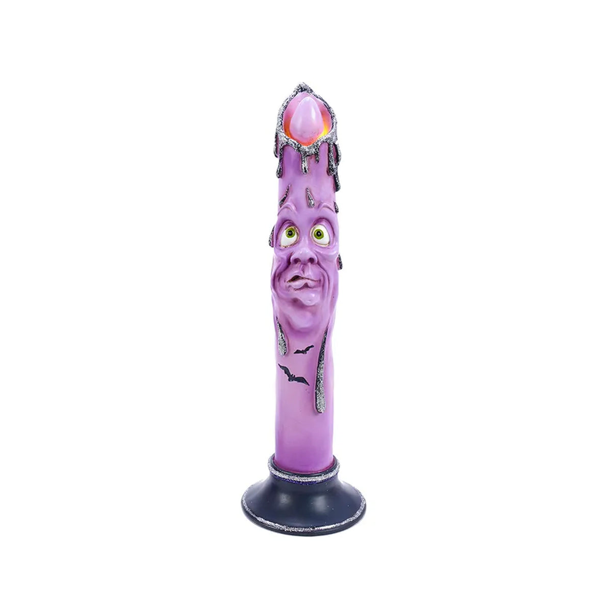 12.5" LED Ghost Face Candle in Purple Assorted