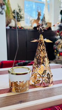 Spinning Tree Votive (Gold/Silver) Assorted