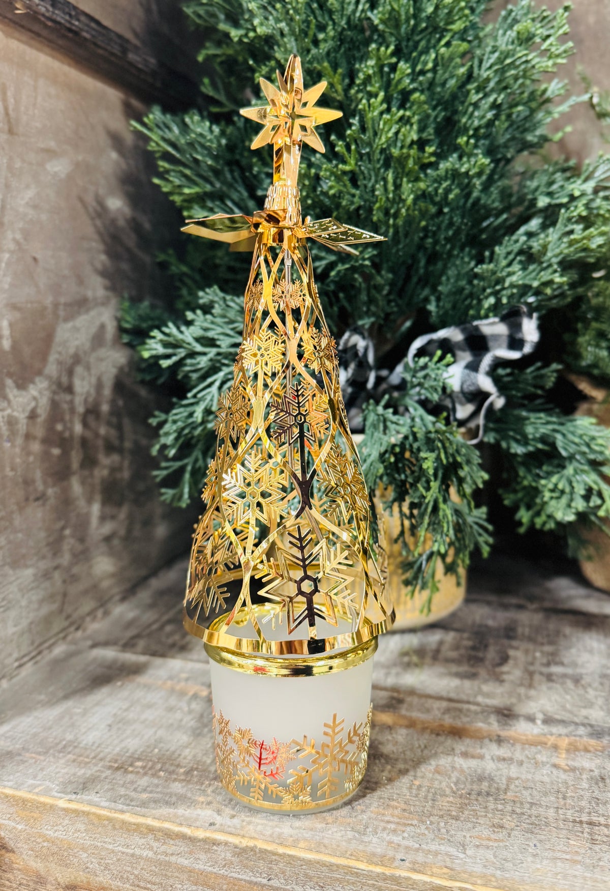 Spinning Tree Votive (Gold/Silver) Assorted