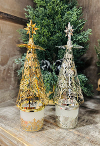 Spinning Tree Votive (Gold/Silver) Assorted