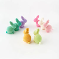 Flocked Pastel Sitting Bunny Large, Assorted