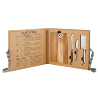 Good Food Good Mood-Wood Cheese Board Set Book Box