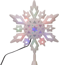 Snowflake Glitter Tree Topper with Multi LED