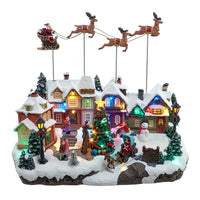 11" LED Animated Santa and Sleigh Musical