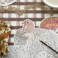 Die-cut Coloring Turkey Placemat