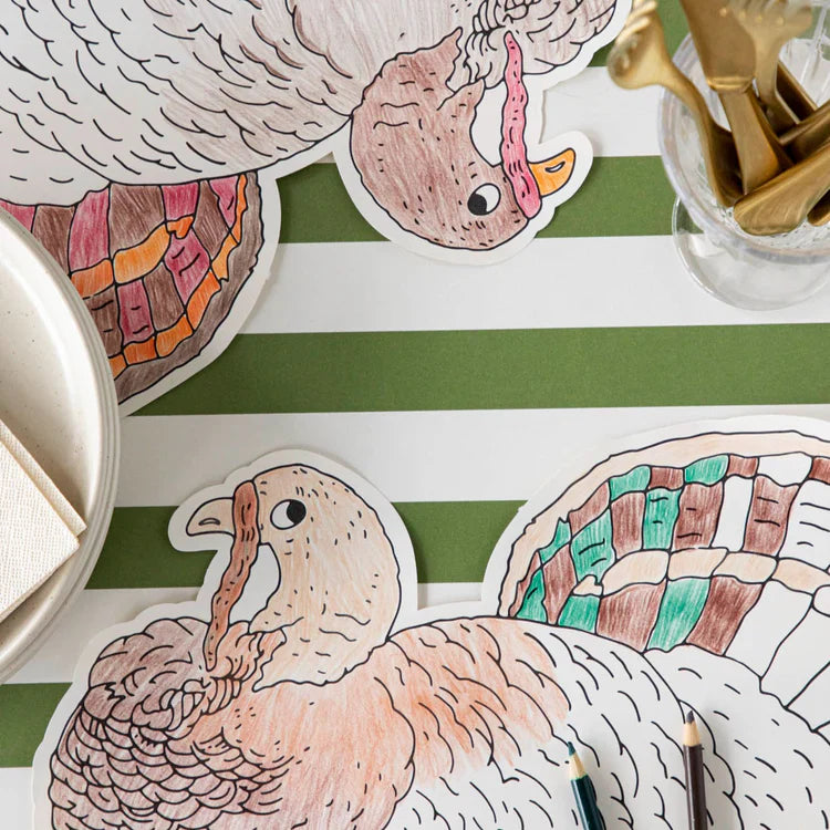 Die-cut Coloring Turkey Placemat