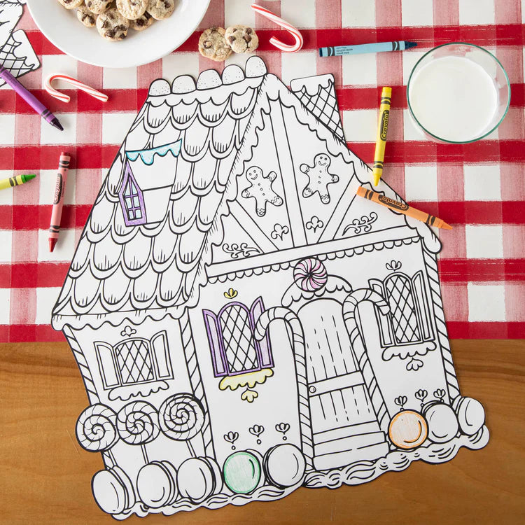 Gingerbread House Coloring Placemat