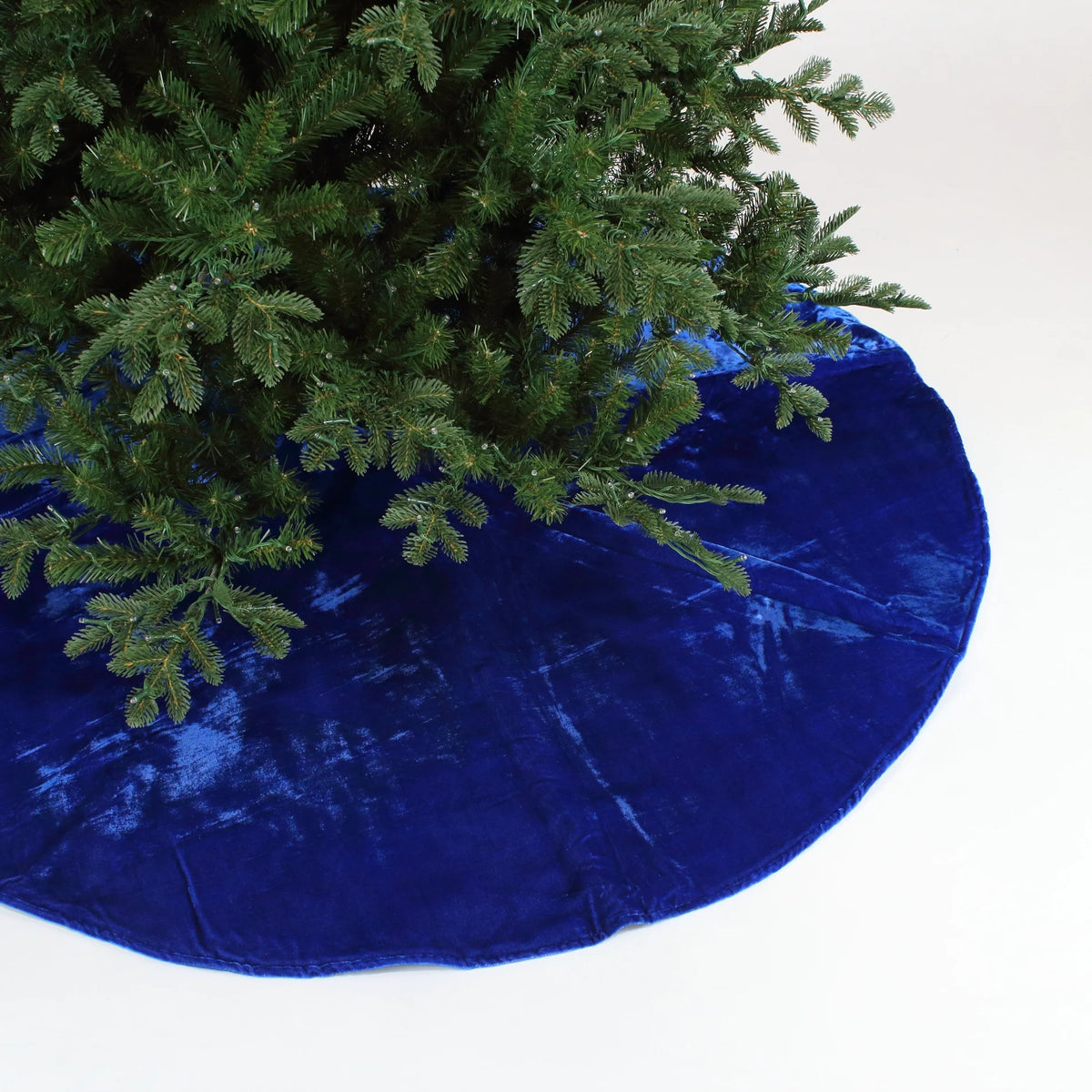 60" Steel Blue Velvet Treeskirt