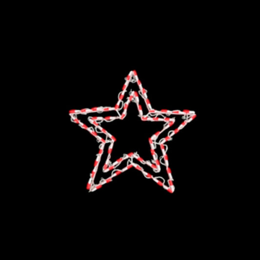 20" Red Star LED Light