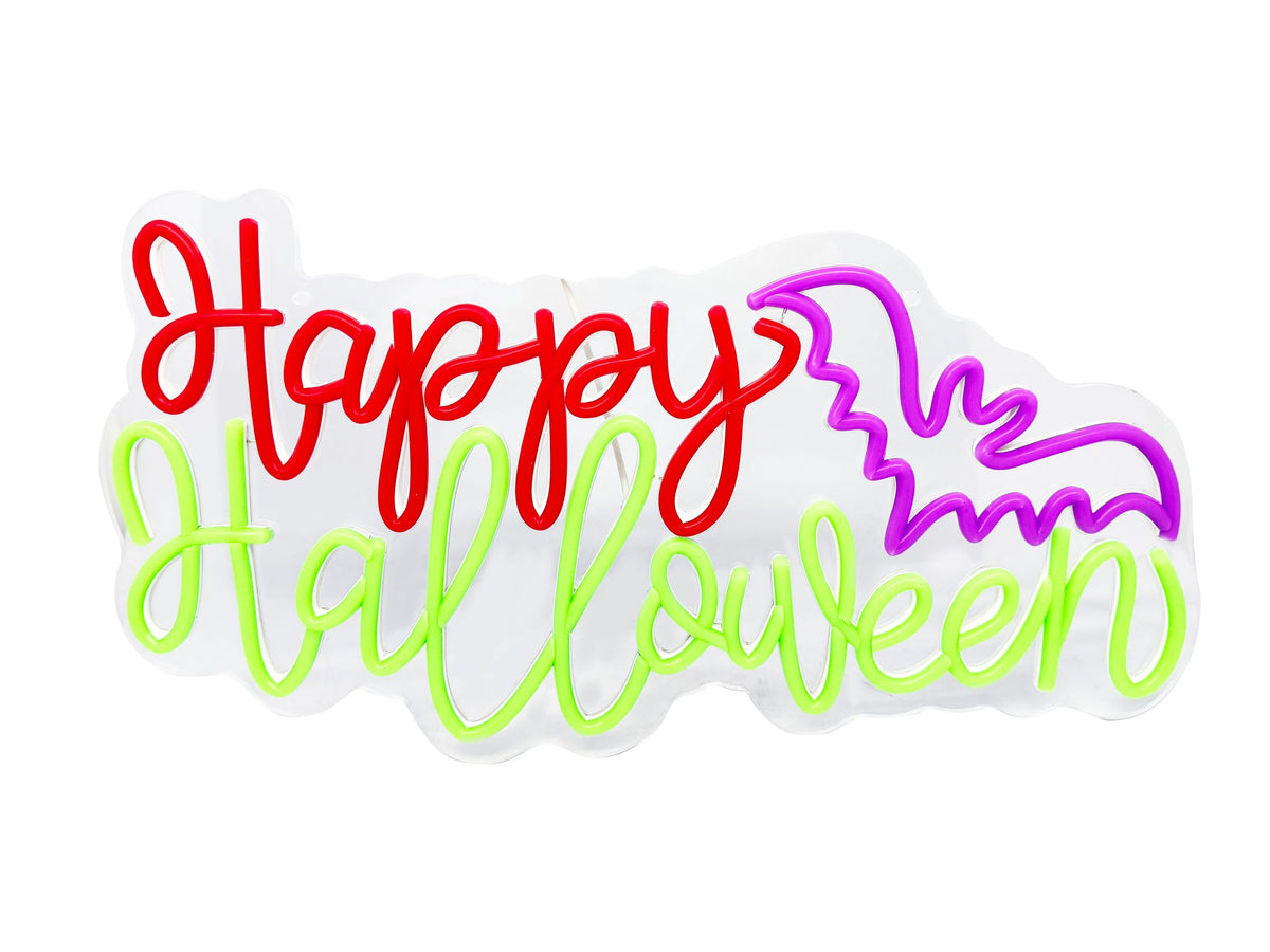17.7" Happy Halloween Neon Sign