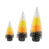 Halloween Candy Corn Bottle Brush Trees