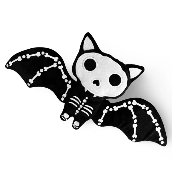 9" Skeleton Bat Plush Hallowen Pillow