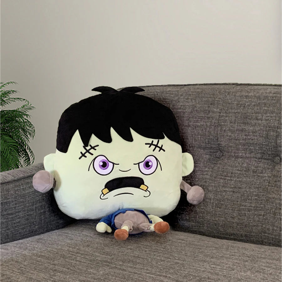 Pastel Frankenstein Halloween Plush Pillow