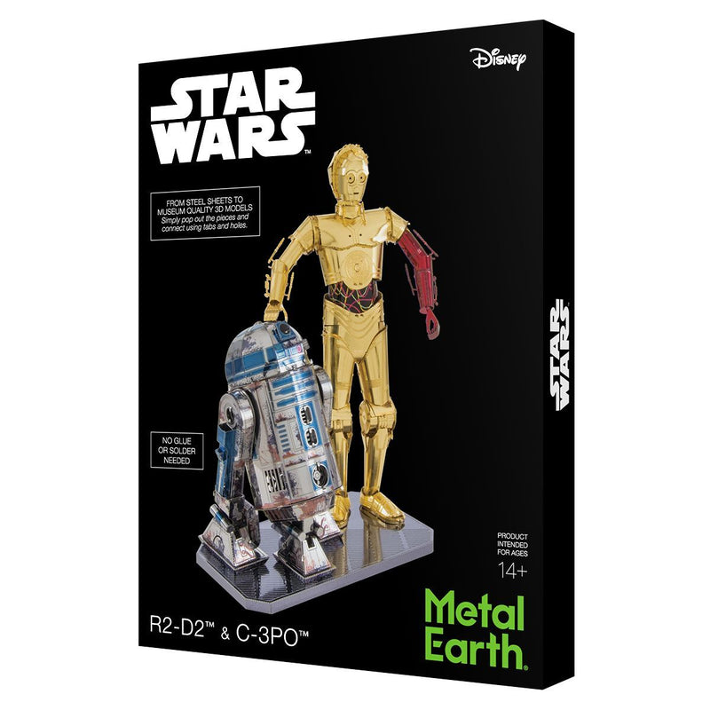 R2-D2 & C-3Po Box Gift Set 3D Metal Model