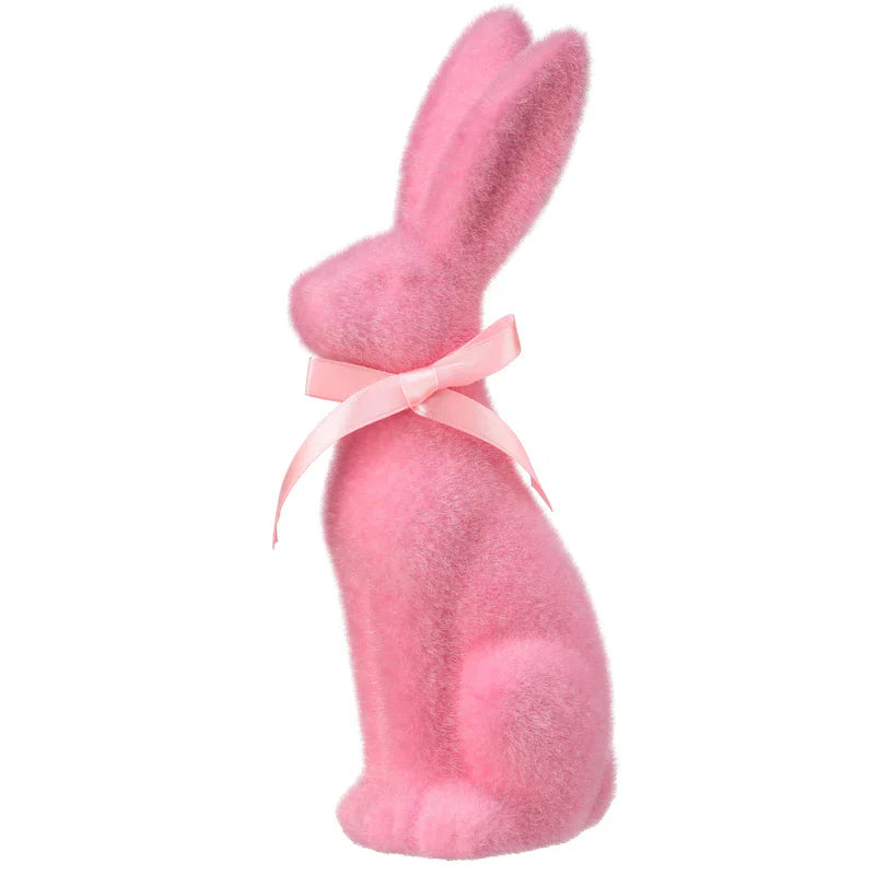 Terracotta Flocked Bunny Easter Spring Decor