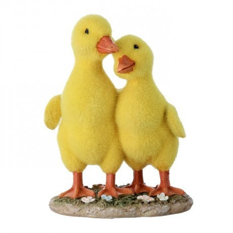 6.5" Resin Flocked Duck Couple