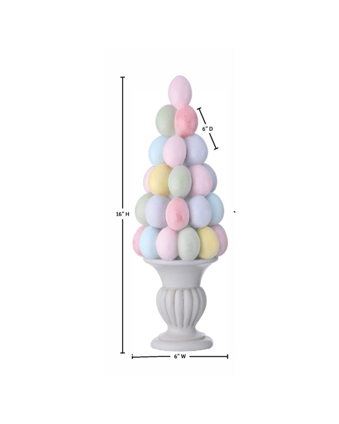 16" Sugared Easter Egg Tree with Pot Large