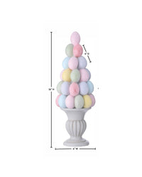 16" Sugared Easter Egg Tree with Pot Large
