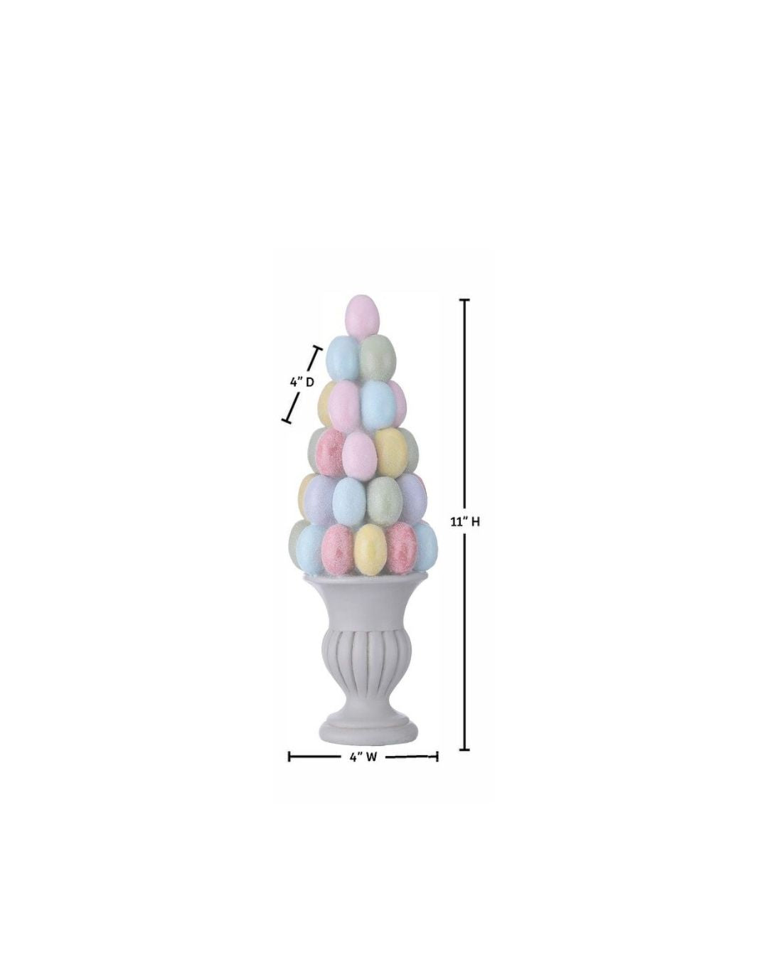 11" Sugared Easter Egg Tree with Pot Small