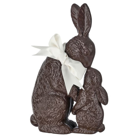 11" Chocolate Bunny with Baby