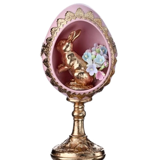 Bunny or Chick Egg On Pedestal/ Easter Egg Diorama - Assorted