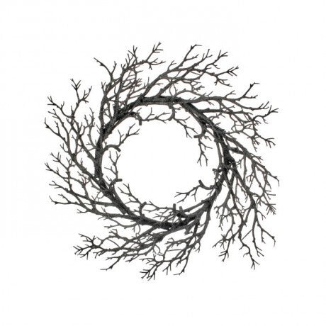 28" Black Haunted Branch Wreath