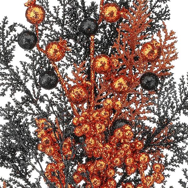 24" Black/Orange Spooky Glitter Spray