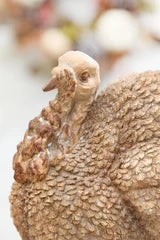 15.5" Resin Harvest Turkey with Gourd