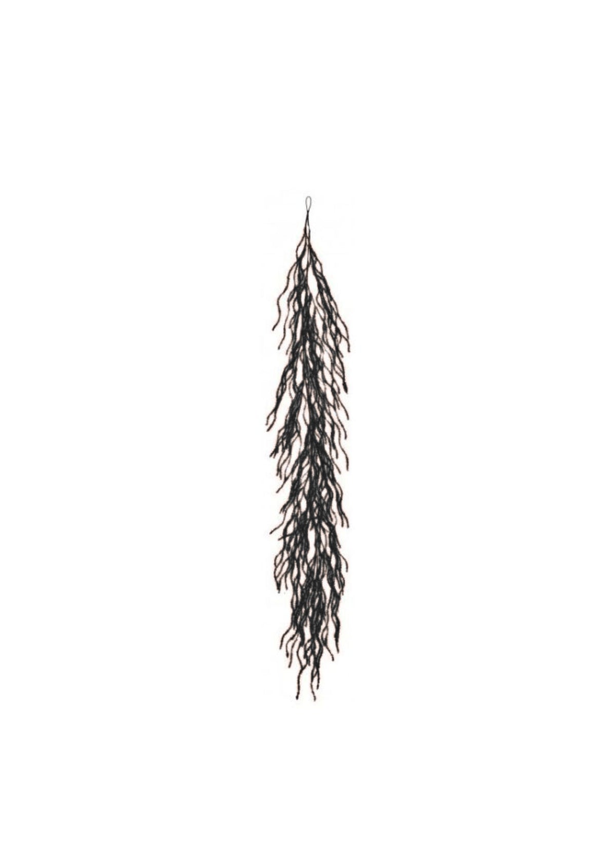 48" Glitter Black Halloween Twig Garland