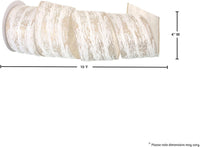4"x10yd Ivory & Gold Birch Fur Ribbon