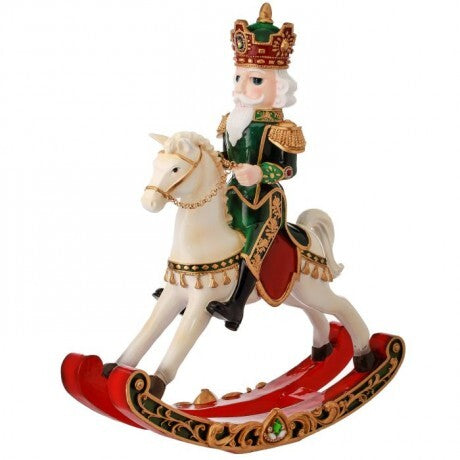 20" Royal Jeweled Nutcracker Rocking Horse