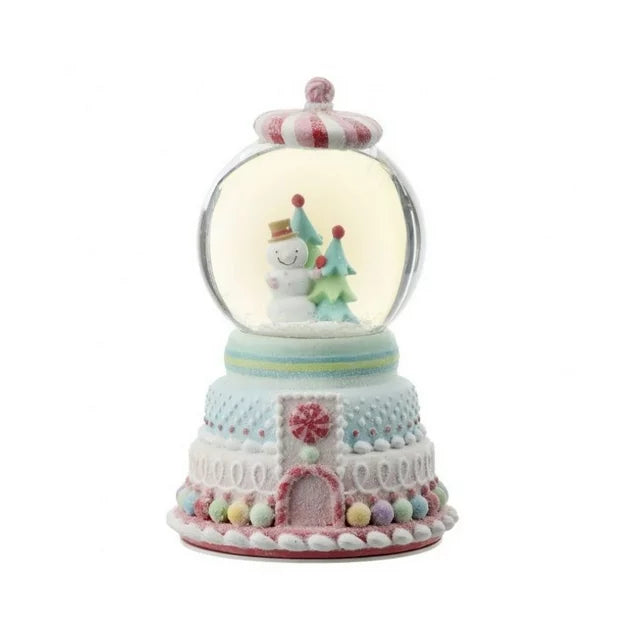 Candy Snowman Water Globe with Music