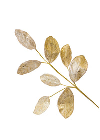 28" Magnolia Leaf Beaded/Sequin 28" Champagne Gold Spray (CLR)