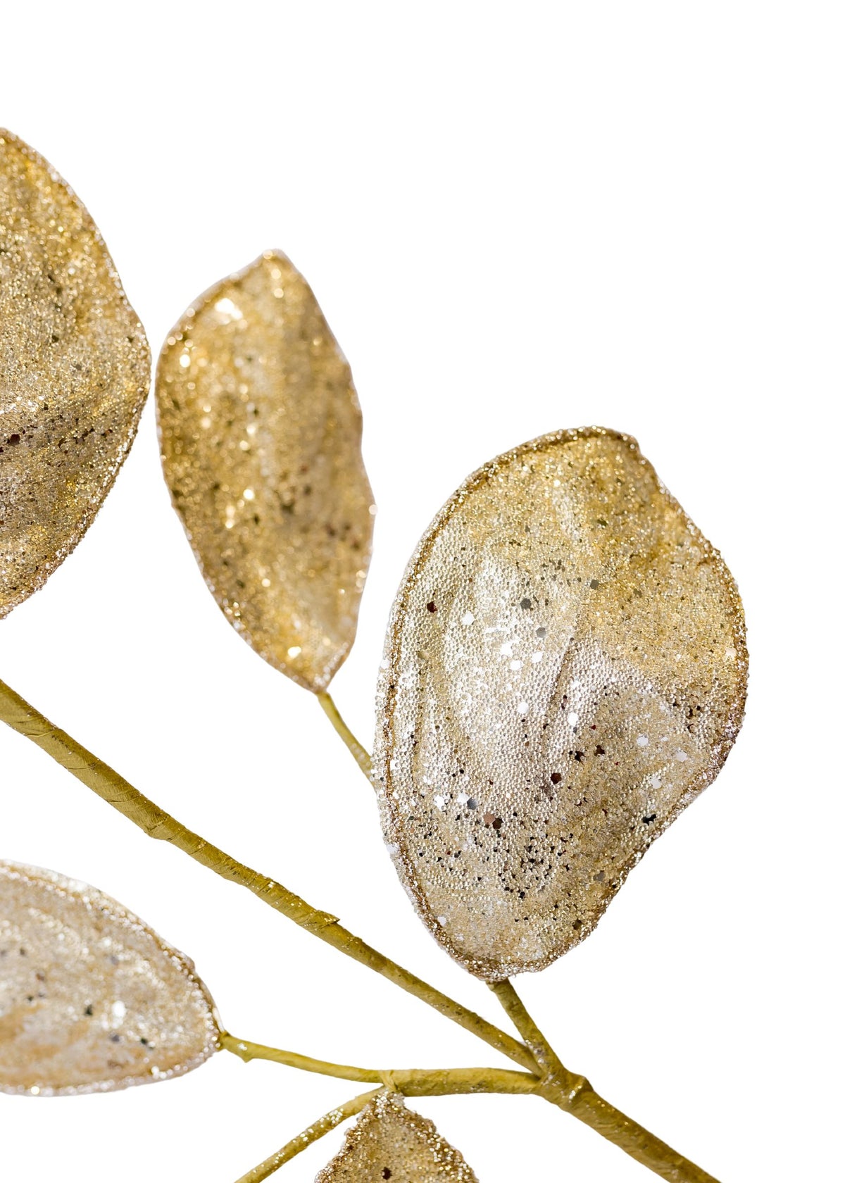 28" Magnolia Leaf Beaded/Sequin 28" Champagne Gold Spray (CLR)