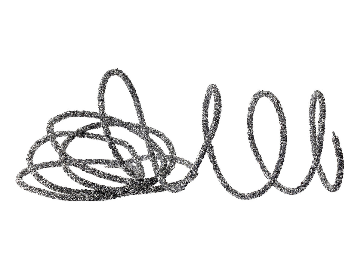 1' Silver Rope Beaded Garland