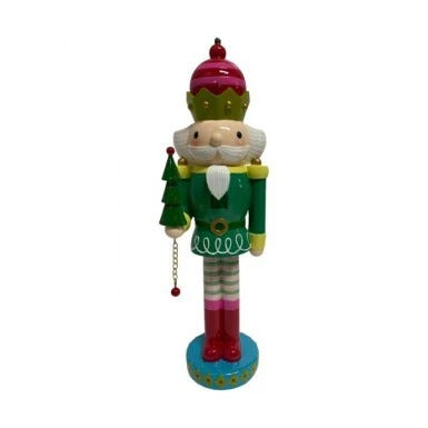 16.5" Multicolor Nutcracker with Tree