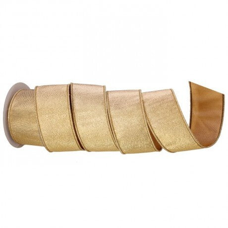 2"X5Y Gold Splash with Fused Tissue Ribbon