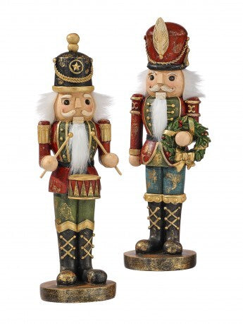 12"  Multicolor Antique Nutcracker, Assorted