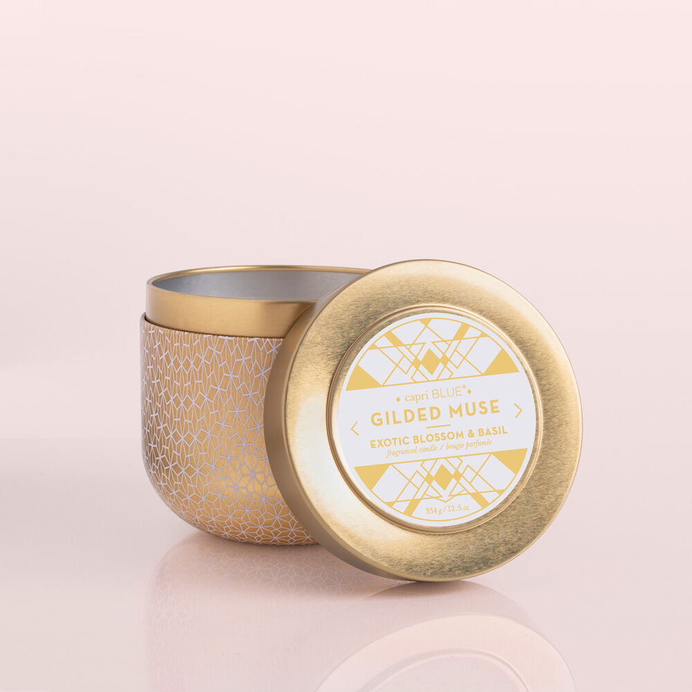 Exotic Blossom & Basil Gilded Tin, 12.5 oz