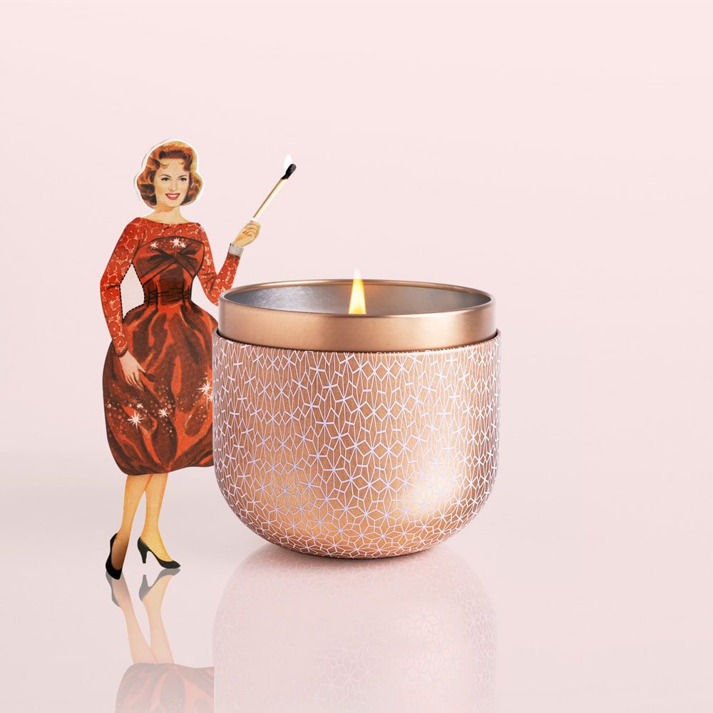 Pink Grapefruit & Prosecco Gilded Tin Candle - Thumbnail 2