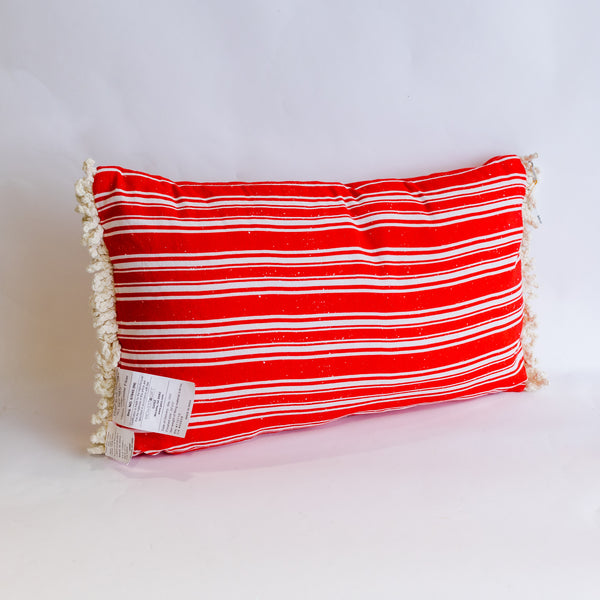 Embroidered Holly & Tassels Vintage-Inspired Merry Christmas Throw Pillow (CLR)